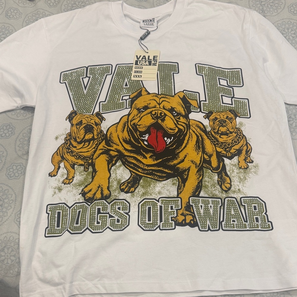 Dogs of War White Graphic Dog T-Shirt